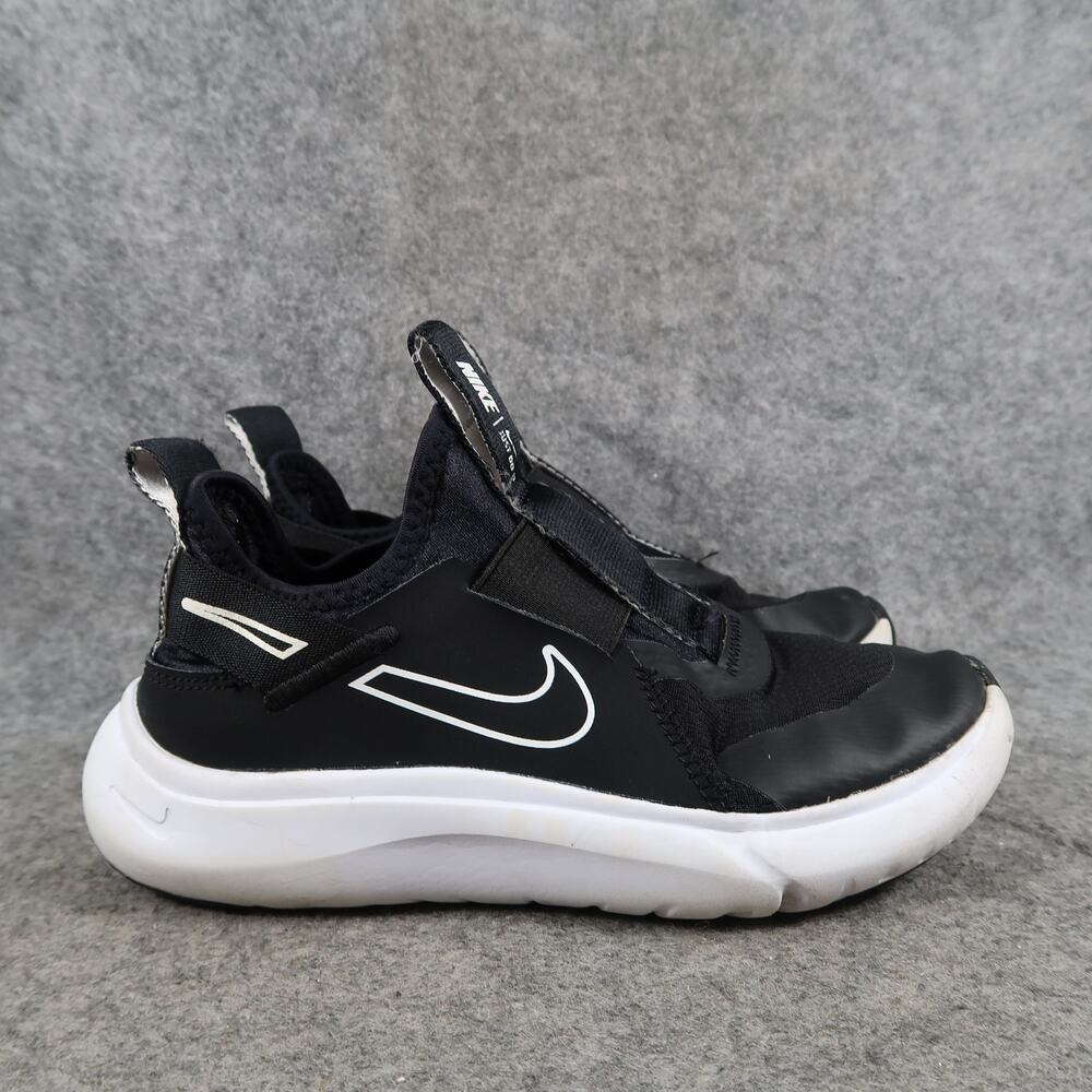 Nike Shoes Kids 1Y Slip On Sneaker Flex Runner Casual Active Black White Youth